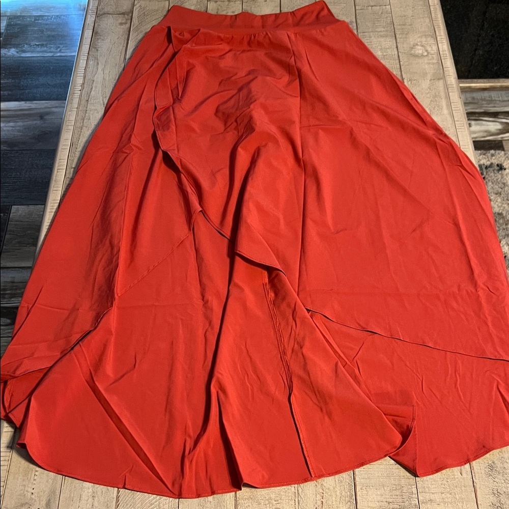 HALARA Asymmetrical Red Skirt